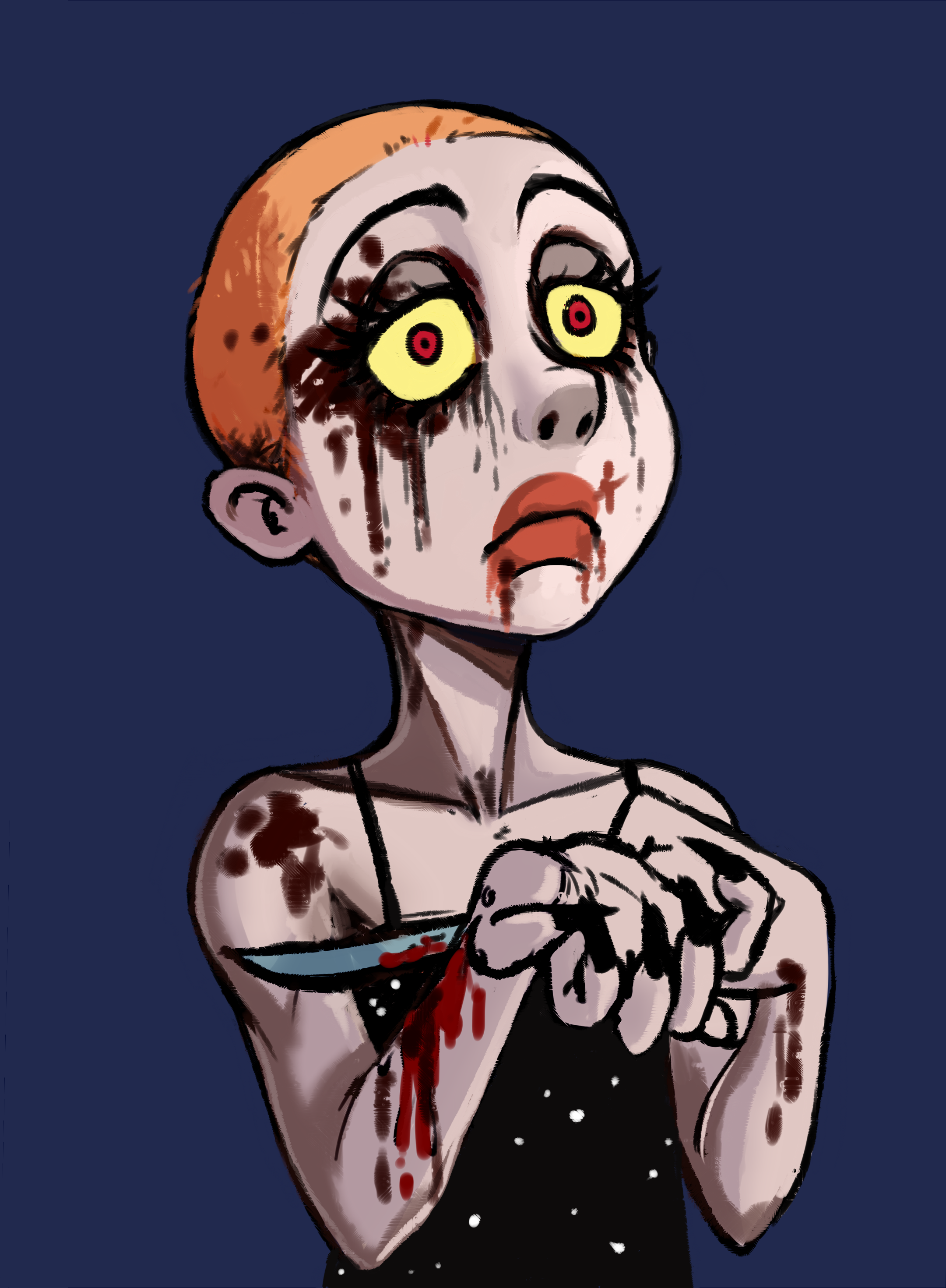 Камилла режет вены